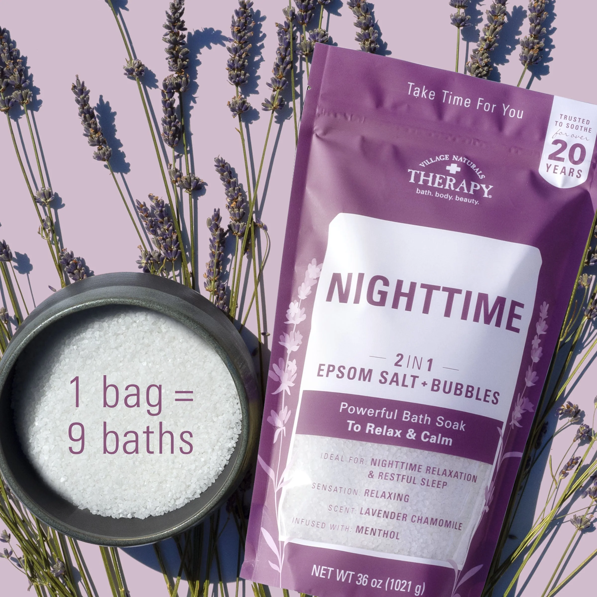 Nighttime 2in1 Foaming Epsom Bath Soak - Image 4